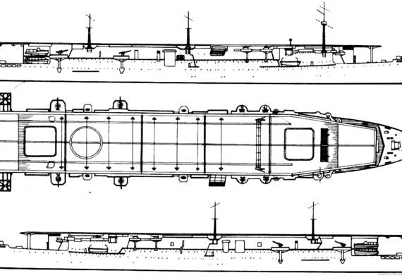 Авианосец IJN Taiho 1941 [Aircraft Carrier] - чертежи, габариты, рисунки